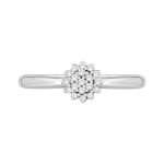 Diamond Blossom Promise Ring - Yaffie White Gold 1/10ct TDW, clustered like a beautiful flower.