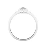 Diamond Blossom Promise Ring - Yaffie White Gold 1/10ct TDW, clustered like a beautiful flower.