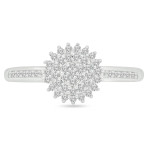 Stylishly Designed Yaffie White Gold Engagement Ring with 1/4ct TDW Diamonds