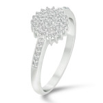 Stylishly Designed Yaffie White Gold Engagement Ring with 1/4ct TDW Diamonds
