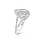 Sparkling Yaffie Engagement Ring - Chic White Gold & 1/4ct TDW Diamond Design