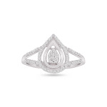 Sparkling Yaffie Engagement Ring - Chic White Gold & 1/4ct TDW Diamond Design