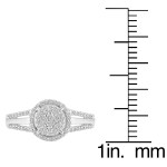 Yaffie 1/5ct TDW White Gold Diamond Cluster Engagement Ring - Simply Stunning!