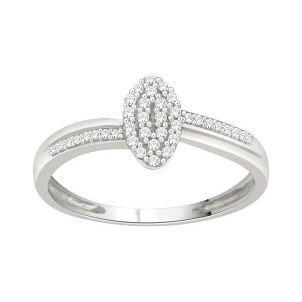 Yaffie 1/6ct TDW Diamond Cluster Ring in White Gold - Your Perfect Engagement Piece