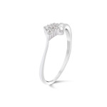 Dazzling Diamond Cluster Engagement Ring in White Gold by Yaffie