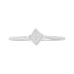 Sparkling Yaffie Promise Ring with Diamond Accents in White Gold Cluster