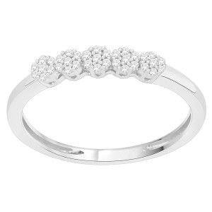 Heartfelt Love: Diamond Heart Cluster Engagement Ring in White Gold by Yaffie