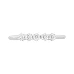 Heartfelt Love: Diamond Heart Cluster Engagement Ring in White Gold by Yaffie