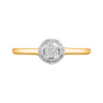 Dazzling Yaffie Cluster Diamond Engagement Ring with 1/10ct Gold Sparkle