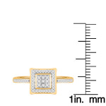Bridal Bliss: Yaffie Gold Diamond Cluster Set (1/10ct TDW)