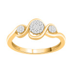 Sparkling Promise: Yaffie Gold Diamond Engagement Ring with 1/10ct TDW