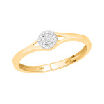 Sparkling Yaffie Gold Diamond Engagement Ring with Split-shank Cluster (1/10ct TDW)