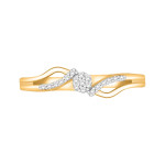 Sparkling Love: Yaffie Gold Natural Diamond Bypass Ring 1/10ct