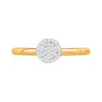 Yaffie Gold Engagement Ring with a Lovely Cluster of 1/10ct Natural Diamonds