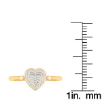 Golden Yaffie Engagement Ring featuring a cluster of 1/10ct genuine natural diamonds.