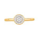 Engage with Elegance: Yaffie Gold Natural Diamond Cluster Ring
