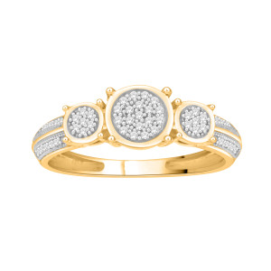 Golden Promise: Sparkling 1/8ct TDW Diamond Bridal Set by Yaffie.