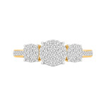 Golden Yaffie Ring with Round-Cut 1/5ct TDW Diamonds for Engagements and Weddings