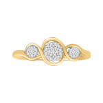 Sparkling Yaffie Gold and Silver Ring with 1/10ct TDW Diamonds for Engagements