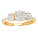 Golden Silver Sparkle 0.2ct Diamond Promise Ring by Yaffie