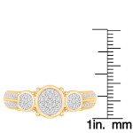 Gold and Silver Yaffie Engagement Ring Sparkles with 1/8ct TDW Diamond