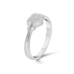 Sparkling Promise: Yaffie Sterling Silver Engagement Ring with Diamond Accent