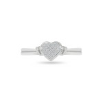 Sparkling Promise: Yaffie Sterling Silver Engagement Ring with Diamond Accent