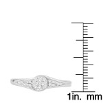 Sparkling Yaffie Promise Ring: Sterling Silver & 1/10ct TDW Diamond Cluster