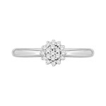 Yaffie Sterling Silver Diamond Flower Cluster Ring, Making Promises Blossom.