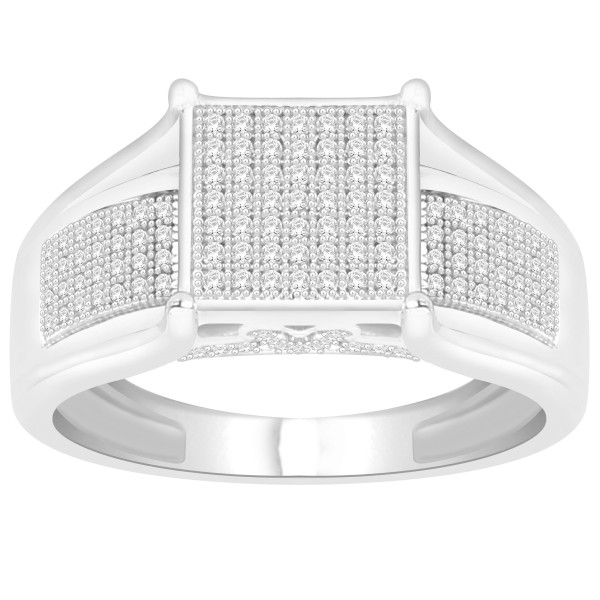 Sparkling Yaffie Sterling Silver Engagement Ring with Diamond Accents