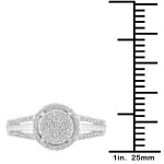 Sparkling Affection: Yaffie Sterling Silver Diamond Engagement Ring
