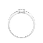 Yaffie Diamond Cluster Promise Ring in Sterling Silver