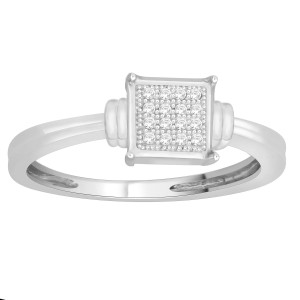 Yaffie Engagement Ring - Sterling Silver & Diamonds