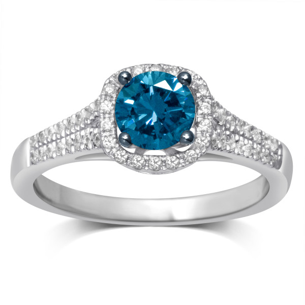 Blue Centered Yaffie Fashion Ring - 1 Ct Tw