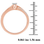 Rose Gold Diamond Promise Ring by Yaffie