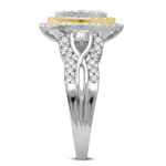 Yaffie Golden Proposal: Dazzling 1.5ct TDW Diamond Ring