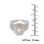 Gold Yaffie Ring with 1 1/2ct TDW Two-Toned Diamonds for Engagement