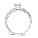 Yaffie Square Top Bridal Ring with 1/3ct Total Weight