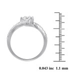 Yaffie 2-Stone White Gold Diamond Ring 1/3ct TW in I-J/I2 Fashion