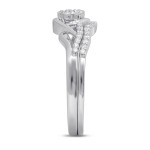 Bride Bliss White Gold Diamond Cluster Set with 1/4ct TDW