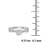 Yaffie WG 0.63ct TDW Cushion Pie Cut Dia & Moissanite Ring - Hidden Sparkle