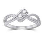 Diamond-Studded Yaffie White Gold Ring