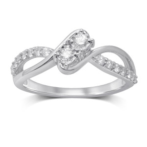 Sparkling Yaffie Ring: Deluxe White Gold and Diamonds