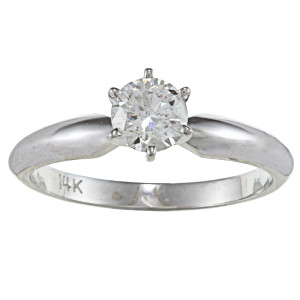 Certified 1/2ct TDW Solitaire Engagement Ring in Yaffie Gold with a Sparkling Diamond