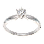 Dazzling Yaffie White Gold Diamond Solitaire Ring with 1/3ct Total Diamond Weight for the Perfect Proposal