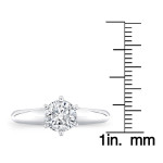 Sparkling Yaffie Solitaire Ring with 1ct White Gold Diamonds