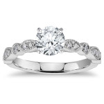 Vintage Round White Gold Diamond Engagement Ring - 3/4ct TDW by Yaffie