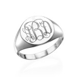 Personalised Signet Ring in with Engraved Monogram - Custom Made By Yaffie™