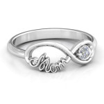 Yaffie ™ Custom Mom Infinity Bond Ring with Birthstone for a Personal Touch