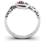 Yaffie ™ Custom Made Cradle of Love Ring - Personalised